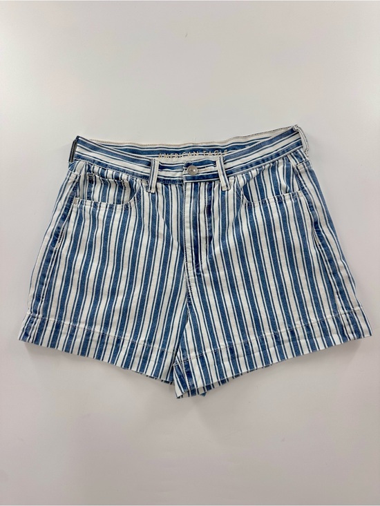 American Eagle Outfitters Pants - American Eagle Striped Denim High Rise Mom Short Size 4